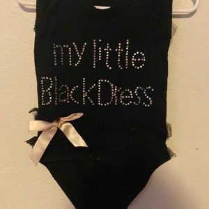 Baby girl size 12 months “My little black dress onesie! “